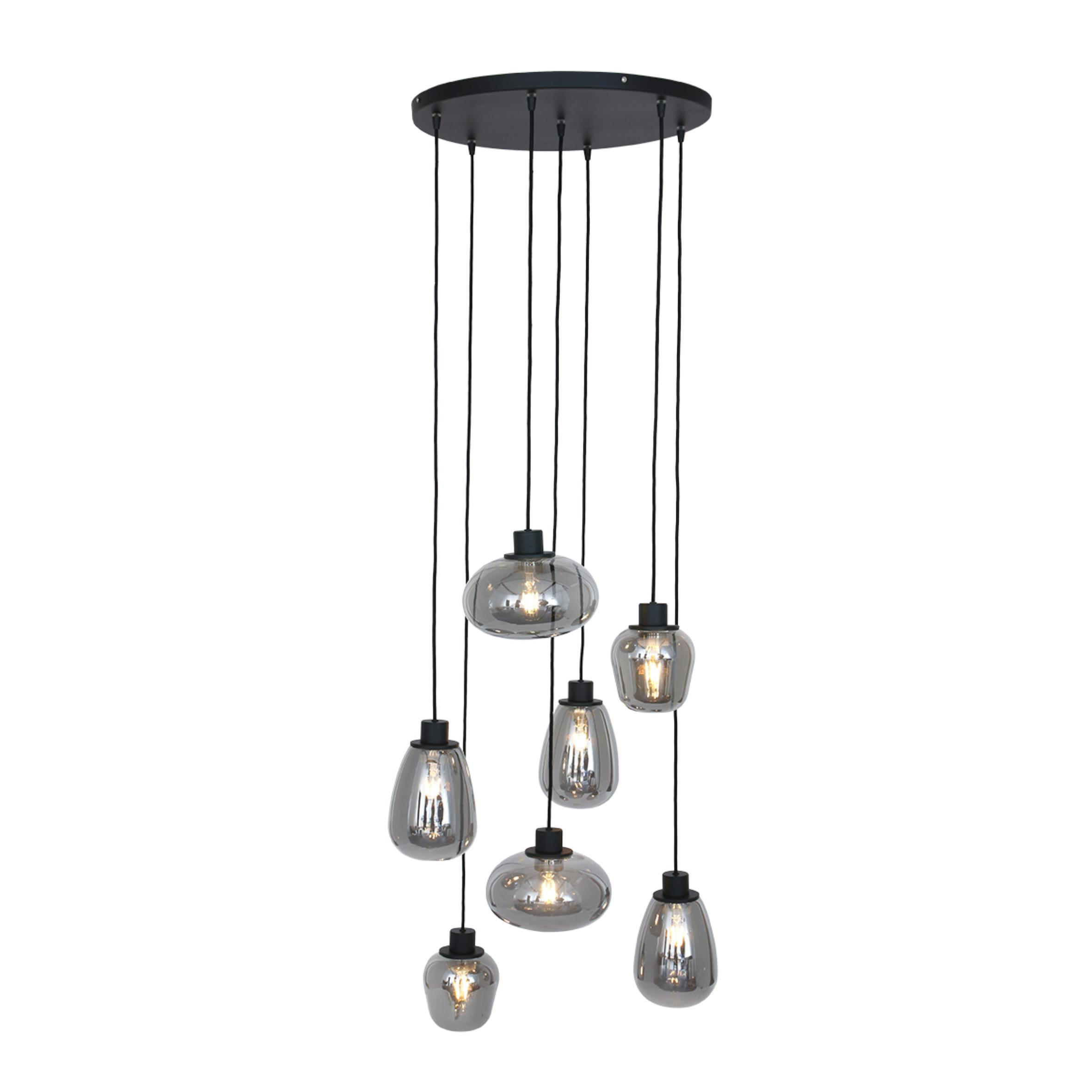 PENDELLEUCHTE 50/60-350/50 cm   - Schwarz, Trend, Glas/Metall (50/60-350/50cm)