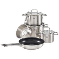 KOCHTOPFSET Topas 5-teilig  - Transparent/Silberfarben, Basics, Glas/Metall (32,5/18,5/51,5cm) - ELO