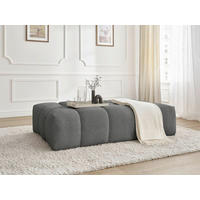 HOCKER EVEREST Flachgewebe Dunkelgrau  - Dunkelgrau/Schwarz, MODERN, Kunststoff/Textil (166/100/40cm)