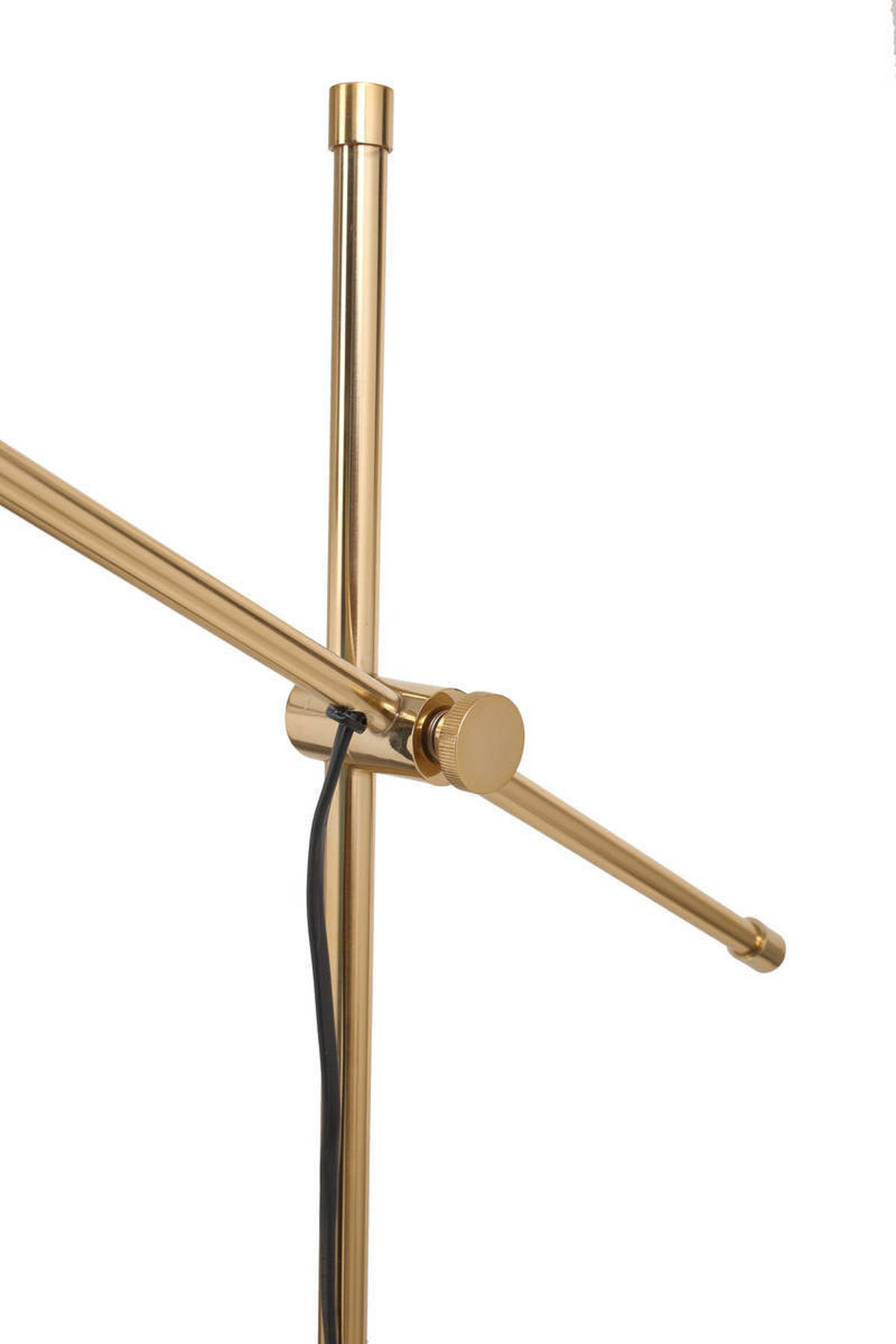 STEHLEUCHTE - Goldfarben/Braun, Trend, Kunststoff/Stein (58/138/18cm) - Kayoom