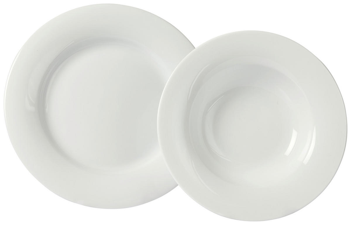 Serviciu De Masă 8 piese  - alb, Basics, ceramică - Novel