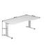 SCHREIBTISCH - Silberfarben/Buchefarben, KONVENTIONELL, Holzwerkstoff/Metall (100/180cm) SCHREIBTISCH - Silberfarben/Buchefarben, KONVENTIONELL, Holzwerkstoff/Metall (100/180cm)