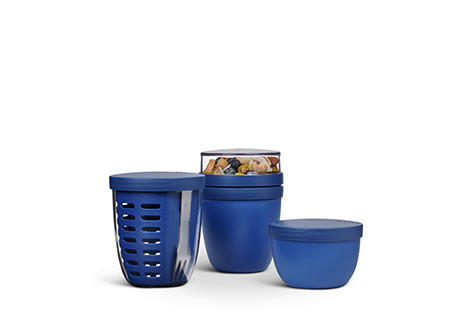 PAUSENSET - Blau, KONVENTIONELL, Kunststoff (21,4/10,6/19,8cm) - Mepal