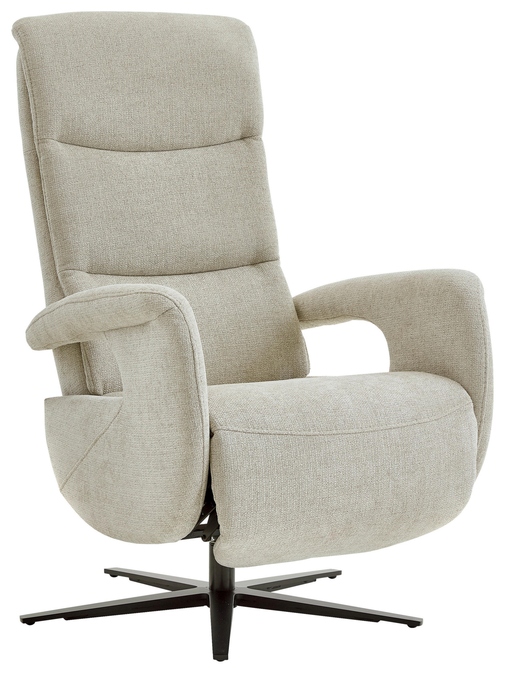 RELAXSESSEL Dieter Knoll Chenille    - Hellgrau/Schwarz, Design, Textil/Metall (71/110/83cm) - Dieter Knoll