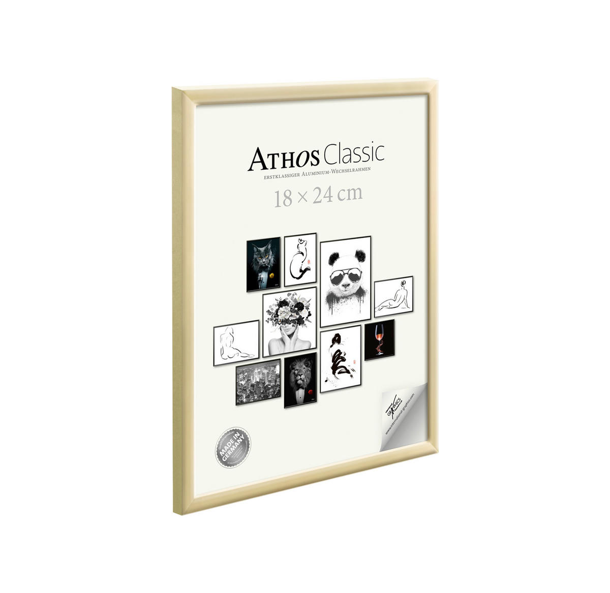 BILDERRAHMEN - Goldfarben, Basics, Papier/Holzwerkstoff (18/24/1,8cm)