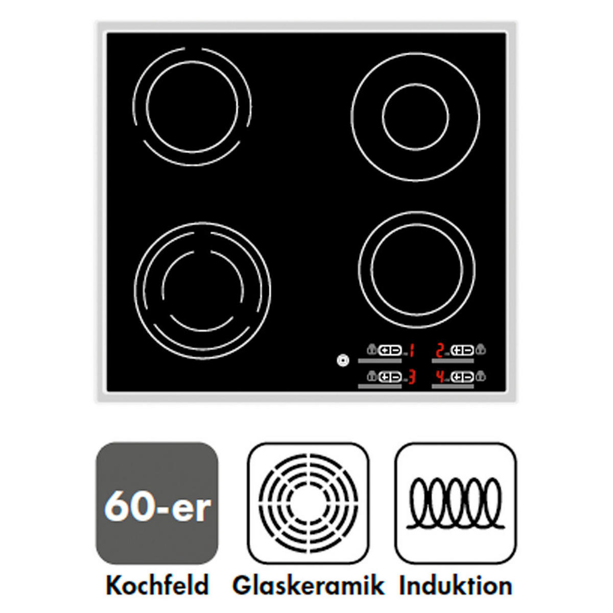 TŰZHELY FEDŐLAP - fekete/szürke, Basics, üveg (50/28.5/0.4cm) - Kesper
