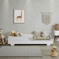 NIZKA POSTELJA 90 cm   x 200 cm  , les, leseni material bela  - bela, Moderno, leseni material/les (90/200cm) - MID.YOU