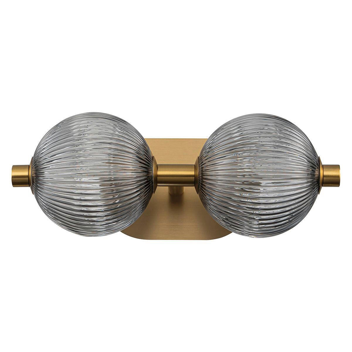 WANDLEUCHTE Eurofase   - Goldfarben, KONVENTIONELL, Glas/Metall (15,1/39/20,3cm) - Elstead Lighting