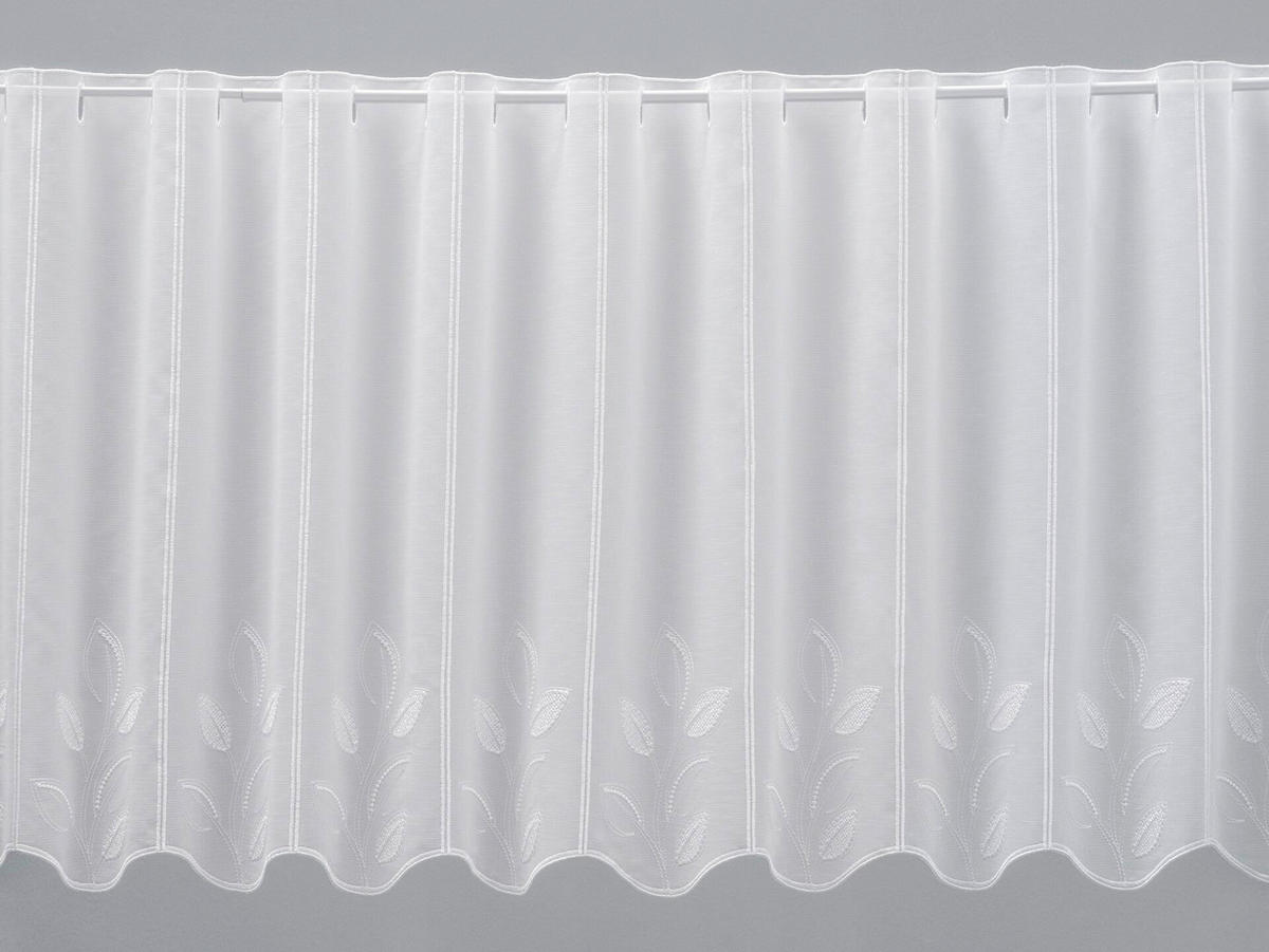 KRATKA ZAVJESA bijela   - bijela, Basics, tekstil (120cm)