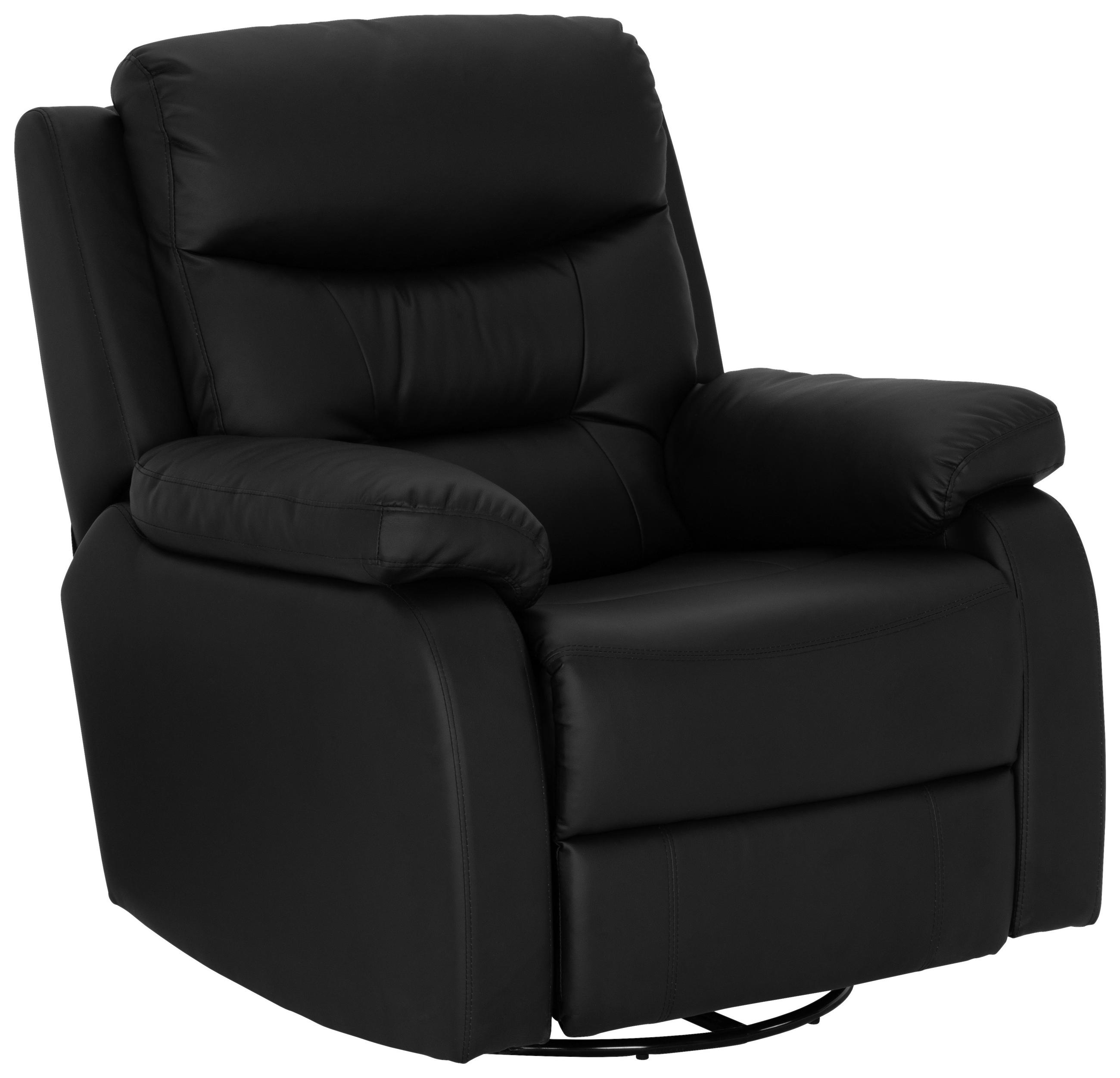 RELAXSESSEL in Textil Schwarz  - Schwarz, KONVENTIONELL, Textil/Metall (90/102/76/101/163cm) - Livetastic