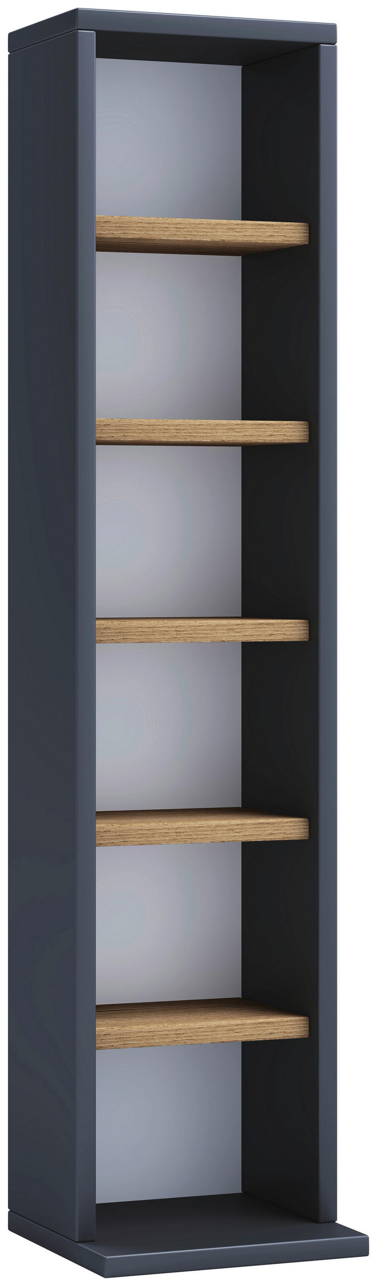 CD-REGAL Schwarz, Honigeiche  - Honigeiche/Schwarz, Basics, Holzwerkstoff (21/92/20cm) - MID.YOU