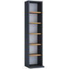 CD-REGAL Schwarz, Honigeiche  - Honigeiche/Schwarz, Basics, Holzwerkstoff (21/92/20cm) - MID.YOU