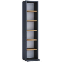 CD-REGAL Schwarz, Honigeiche  - Honigeiche/Schwarz, Basics, Holzwerkstoff (21/92/20cm) - MID.YOU