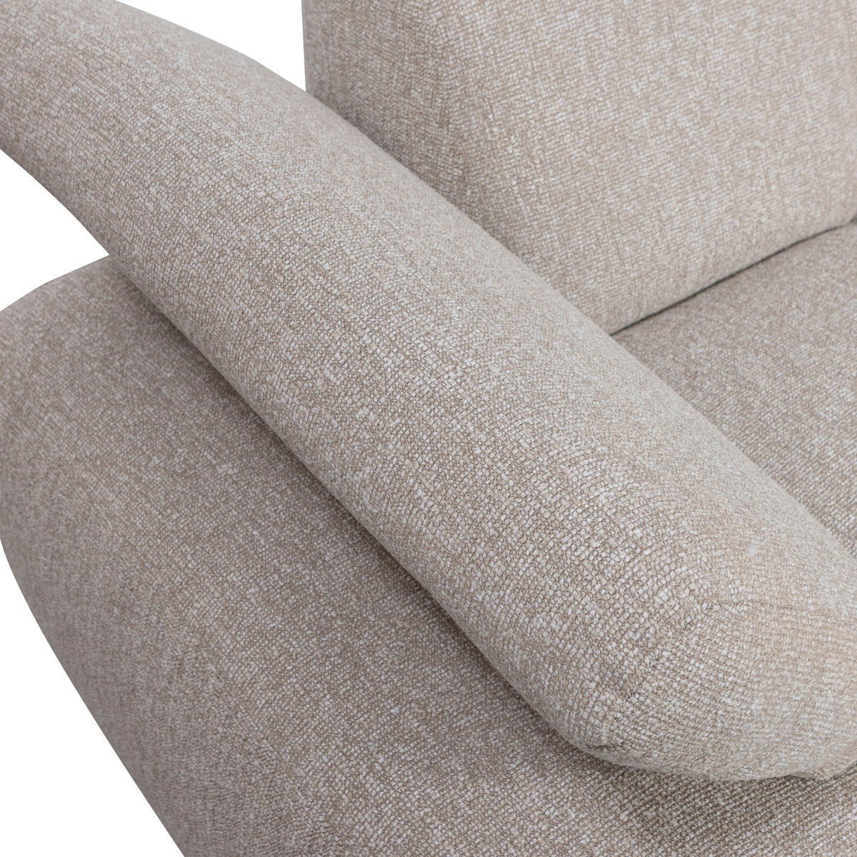 ECKSOFA Mojo Beige Bouclé Armteilverstellung  - Beige/Schwarz, MODERN, Kunststoff/Textil (230/310cm) - Livetastic