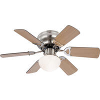 Ventilator mit Beleuchtung UGO 76/28 cm   - Buchefarben, Basics, Holz/Metall (76/28cm) - Globo