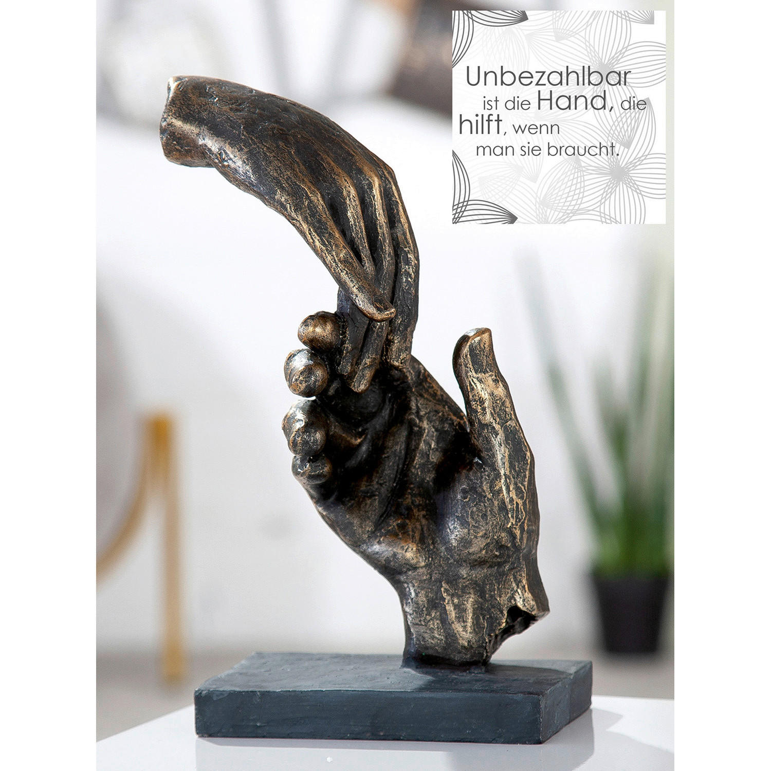 SKULPTUR - Cognac, Basics, Kunststoff (13/21/7cm)