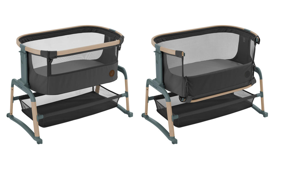 BEISTELLBETT Iora Air   - Dunkelgrau, Basics, Metall (52,3/74,7/97cm) - Maxi-Cosi