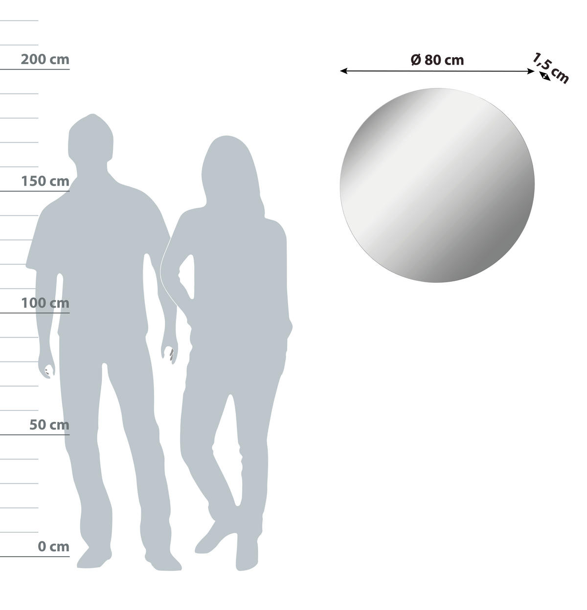 WANDSPIEGEL  - Basics, Glas (80/80/3cm) - MID.YOU