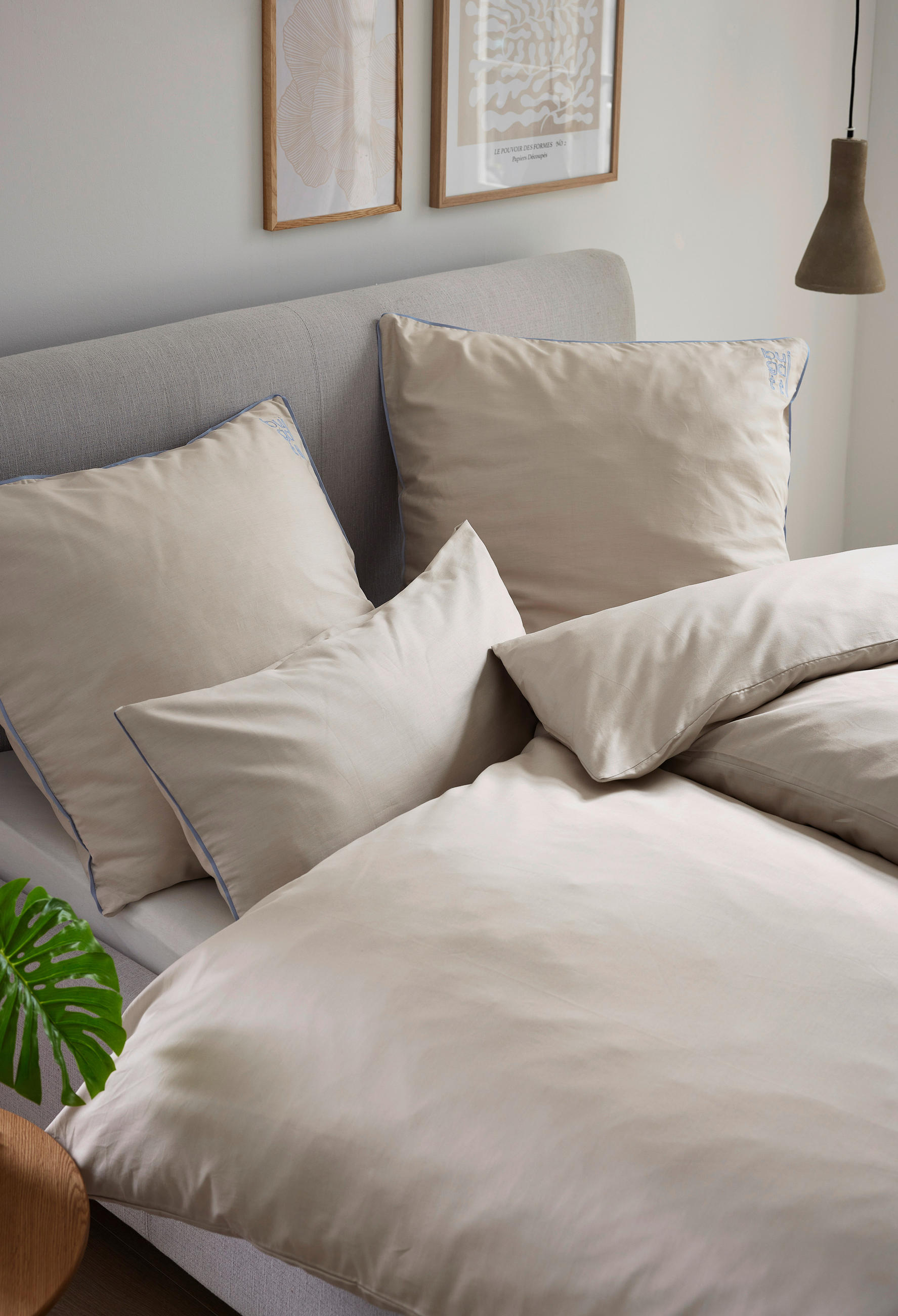 BETTWÄSCHE Makosatin 135/200 cm  - Creme, Basics, Textil (135/200cm) - Bugatti