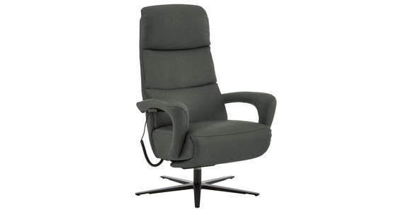 RELAXSESSEL in Leder Anthrazit  - Anthrazit/Schwarz, Design, Leder/Metall (76/110/86cm) - Dieter Knoll