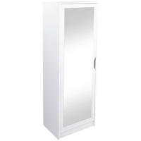 SCHUHSCHRANK  in 58/190/40 cm  - Weiß, Design, Glas/Holz (58/190/40cm) - Livetastic