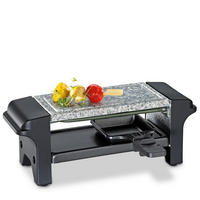 RACLETTE-GRILL TWIN  - Schwarz, Basics, Kunststoff/Stein (31/10/11cm) - KÜCHENPROFI