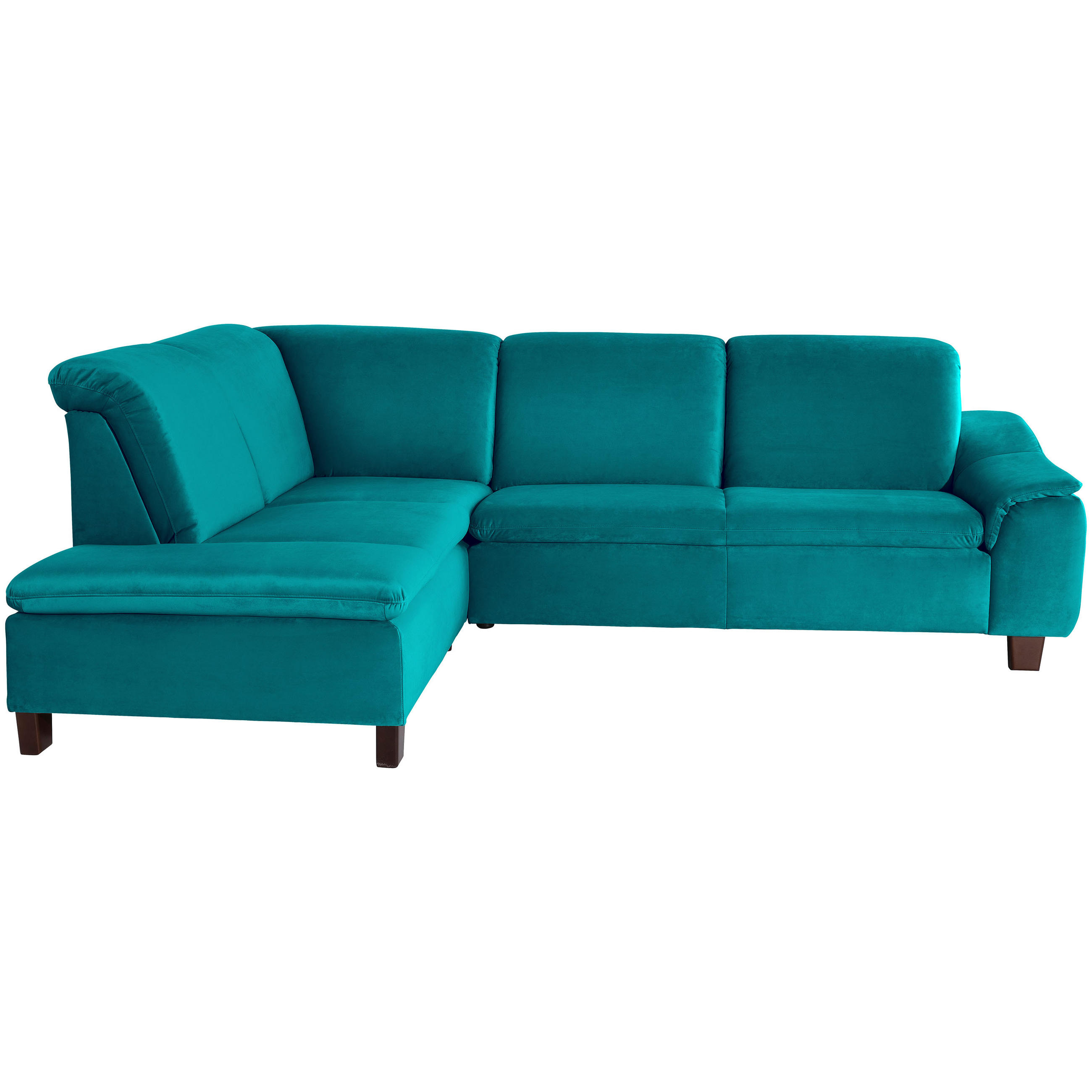ECKSOFA Petrol Samt, Velours 