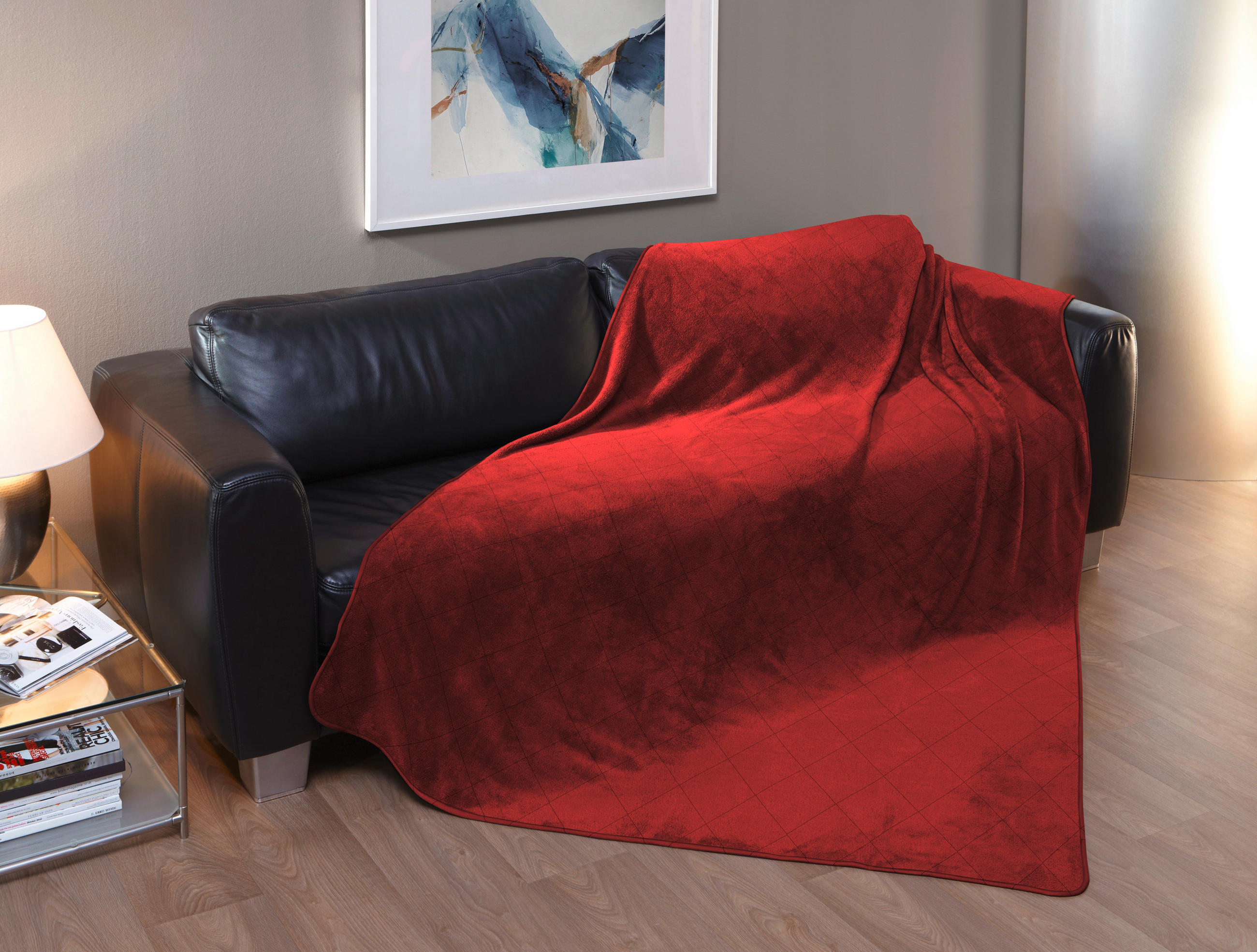 PLAID Plaids 150/200 cm  - Rot, Basics, Textil (150/200cm) - Fleuresse