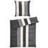 BETTWÄSCHE Makosatin Schwarz, Weiß 155/220 cm - Schwarz/Weiß, Basics, Textil (155/220cm) - JOOP!