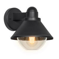 VÄGGLAMPA FÖR UTOMHUS - svart, Basics, metall (19,5/23,5/21,5cm)