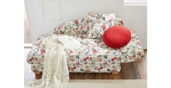 RÉCAMIERE in Flachgewebe Multicolor, Weiß  - Eichefarben/Multicolor, LIFESTYLE, Textil (176/85/88cm) - Xora