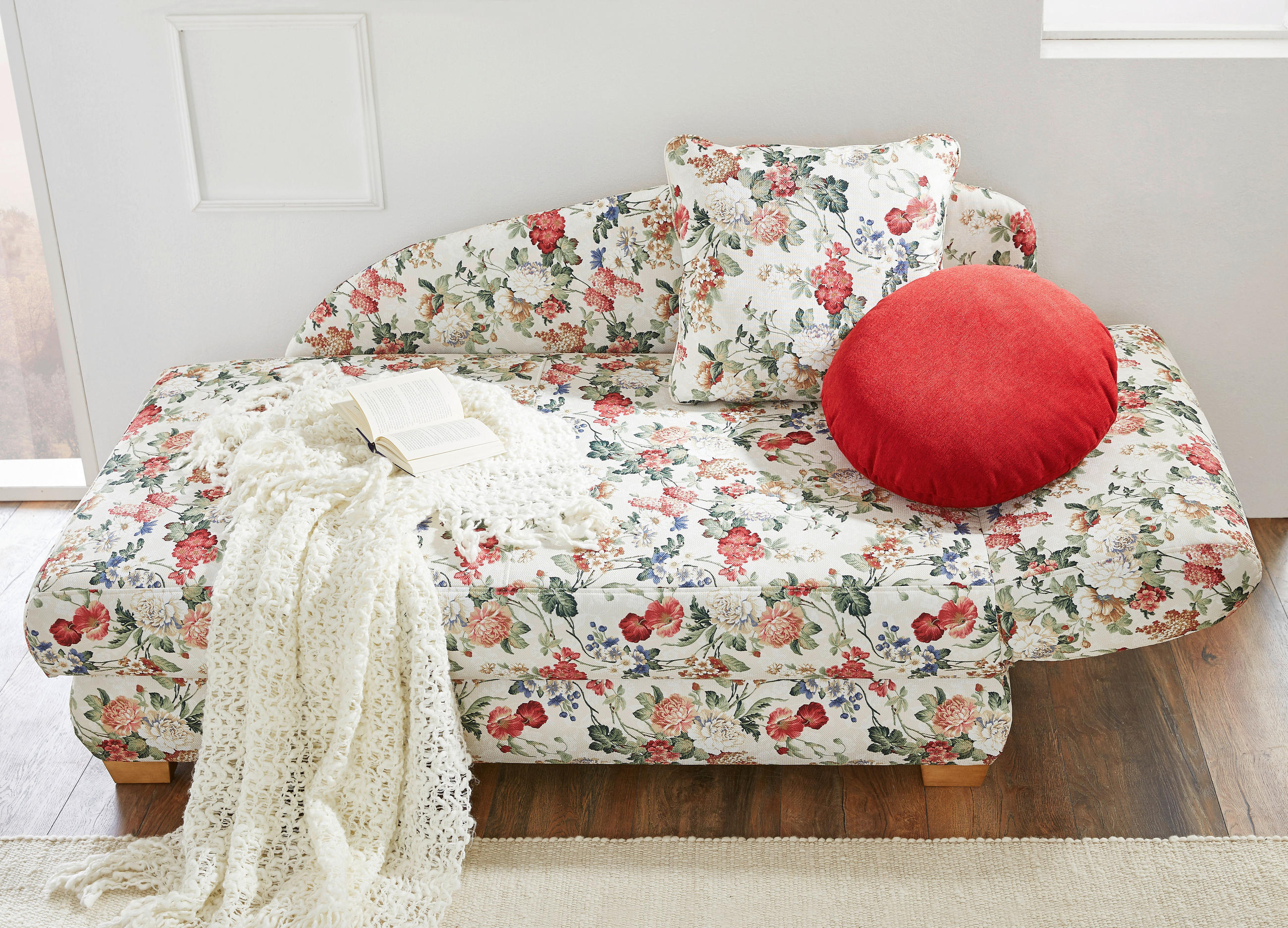 RECAMIERE i flatväv multicolor, vit  - vit/multicolor, Lifestyle, textil (176/85/88cm) - MID.YOU