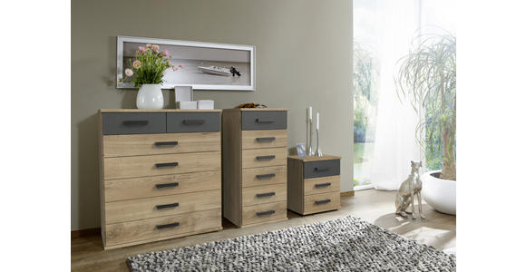 KOMMODE 91/103/40 cm  - Plankeneiche/Eichefarben, Trend, Holzwerkstoff/Kunststoff (91/103/40cm) - Carryhome