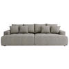 BIGSOFA ADELE Chenille Grau  - Schwarz/Grau, Design, Kunststoff/Textil (270/85/136cm) - Livetastic