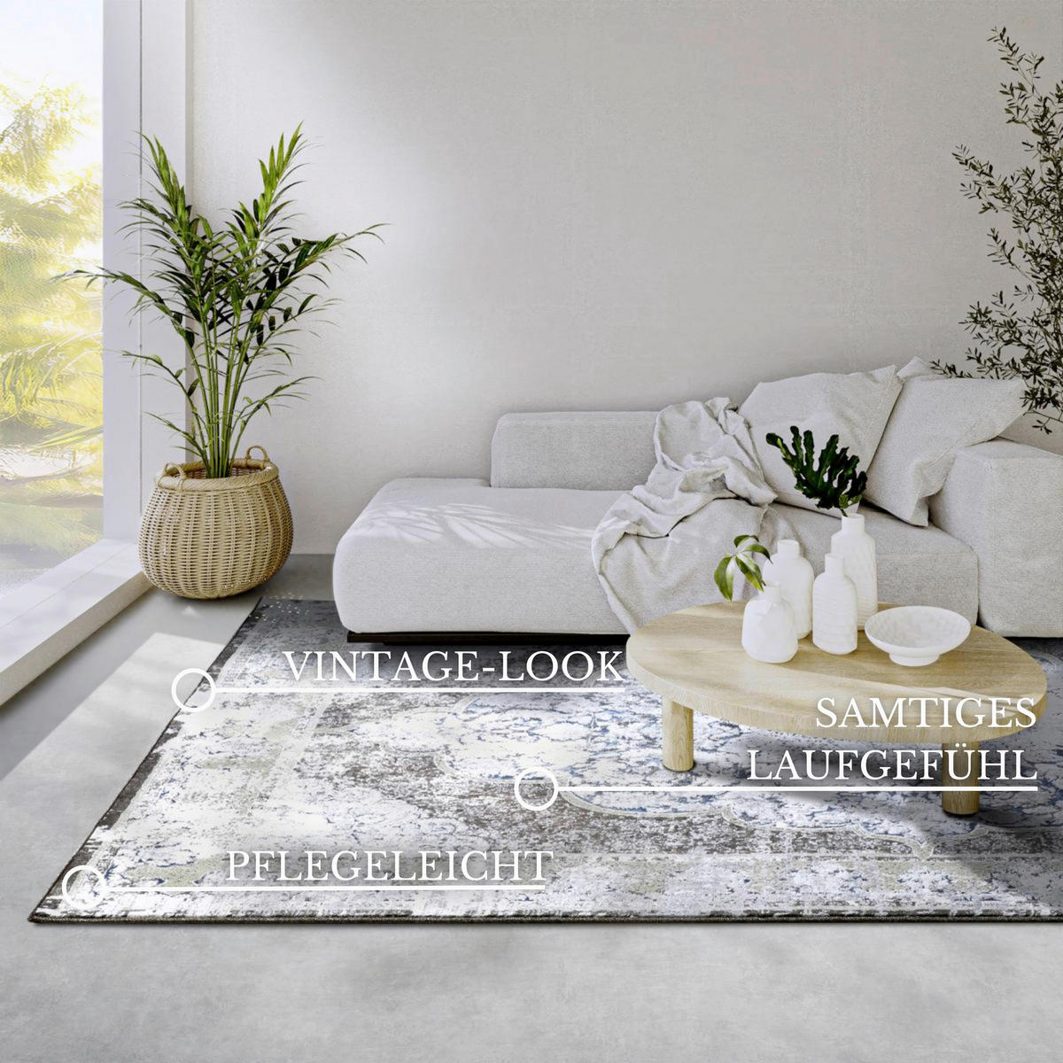 VINTAGE-TEPPICH 115/170 cm Kollektion 1809 Braun, Multicolor  - Multicolor/Braun, LIFESTYLE, Kunststoff/Textil (115/170cm) - Villeroy & Boch