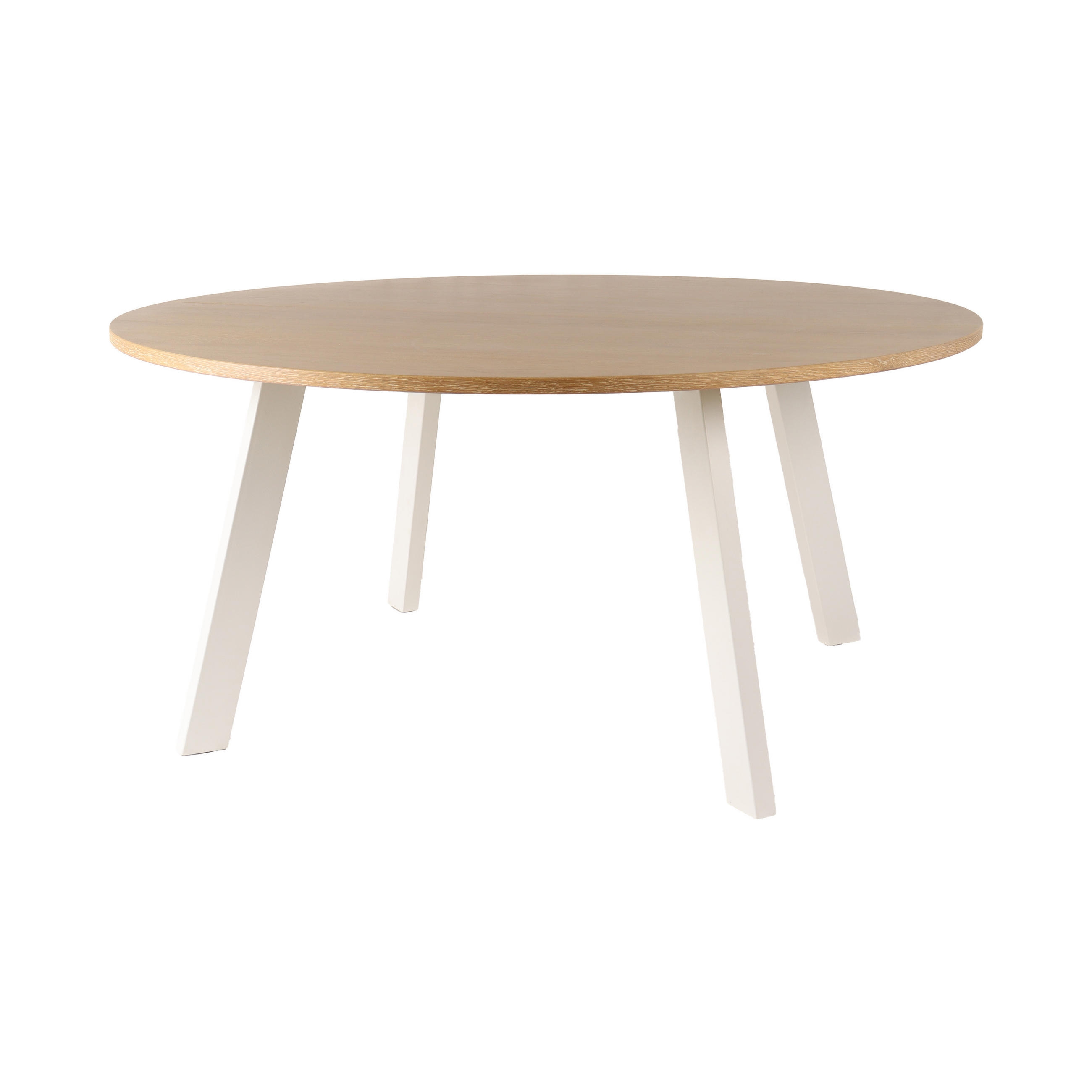 MATBORD 155/155/75 cm delar i massivt trä  trä ek Bianco  - vit/ek Bianco, Modern, metall/trä (155/155/75cm) - Niels Andersson