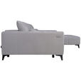 ECKSOFA  in Chenille Silberfarben  279/222 cm  - Silberfarben/Schwarz, KONVENTIONELL, Kunststoff/Textil (279/222cm) - Hom`in