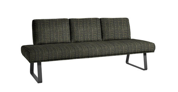 SITZBANK 209/92/78 cm in Grün, Schwarz - Schwarz/Grün, Design, Textil/Metall (209/92/78cm) - Dieter Knoll