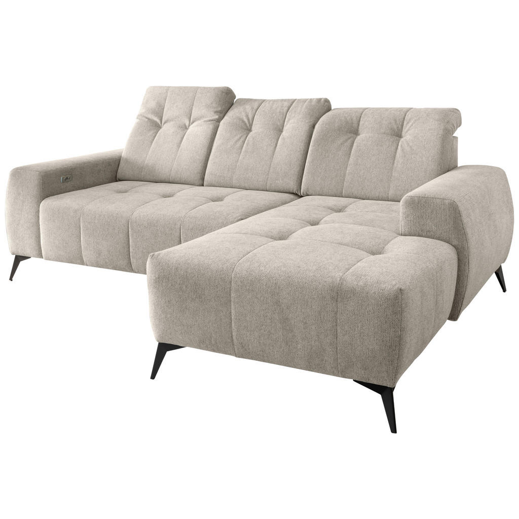 Thumbnail - Livetastic Ecksofa, Beige, Textil, Uni, 4-Sitzer, L-Form, 258x180 cm, Typenauswahl, Stoffauswahl, seitenverkehrt erhältl...