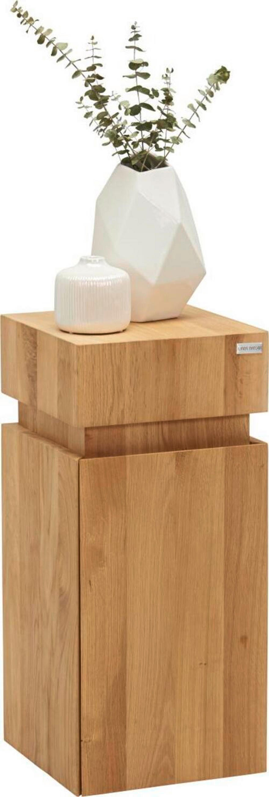BEISTELLTISCH 30/30/65,5 cm Wildeiche massiv Eichefarben quadratisch  - Eichefarben, MODERN, Holz (30/30/65,5cm) - Linea Natura