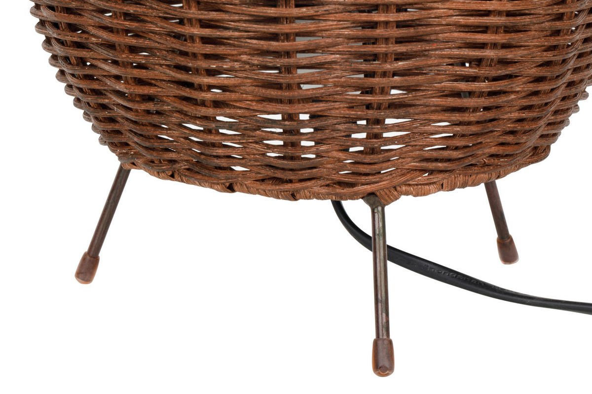 STEHLEUCHTE 20/33 cm  - Braun, Trend, Holz/Metall (20/33cm) - Collett's Monde