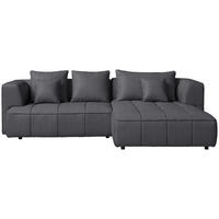 ECKSOFA  in Feincord Dunkelgrau  288/188 cm  - Dunkelgrau/Schwarz, Design, Kunststoff/Textil (288/188cm) - Welnova