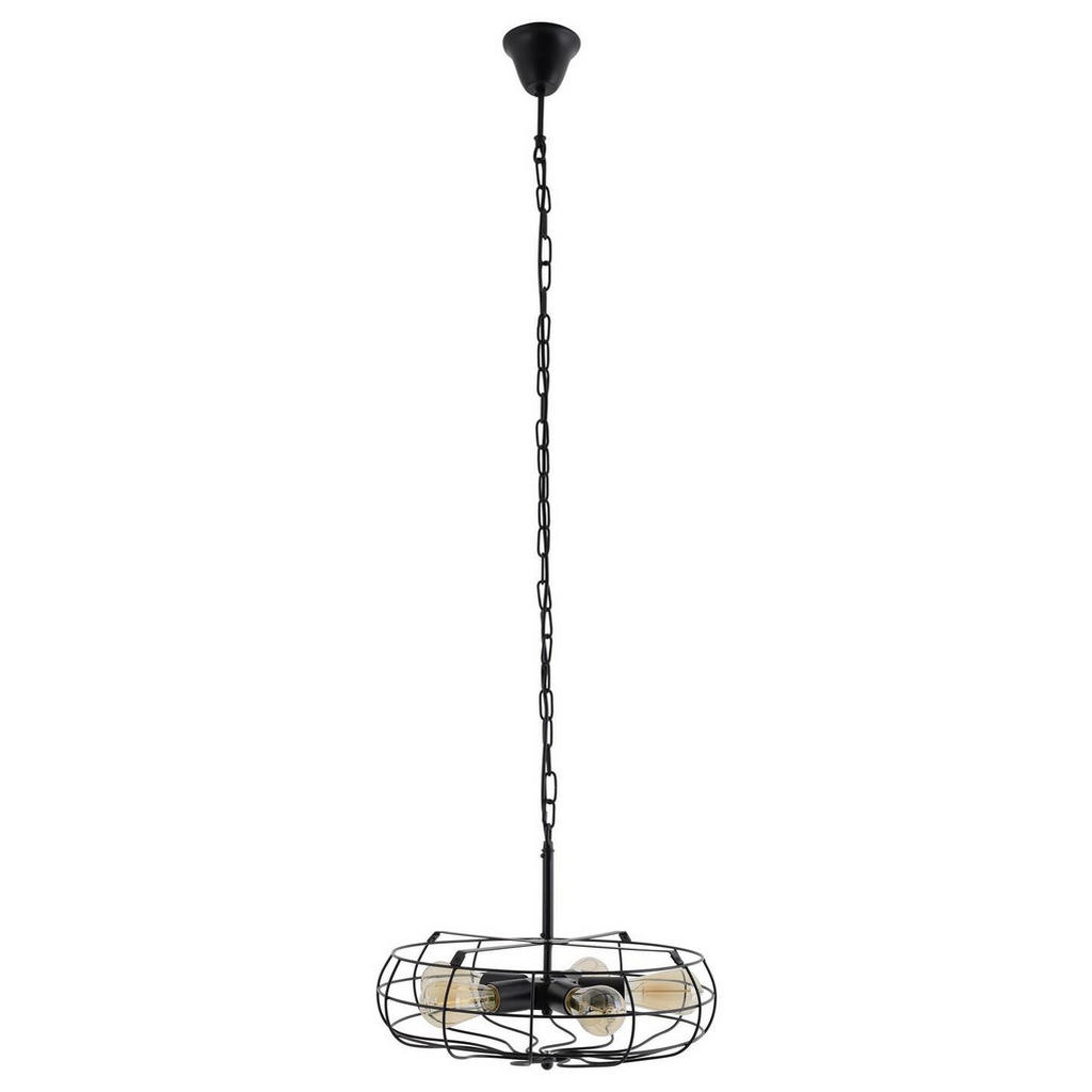 Hängeleuchte Alex H: 150 Cm 5-Flammig, Eisen/schwarz