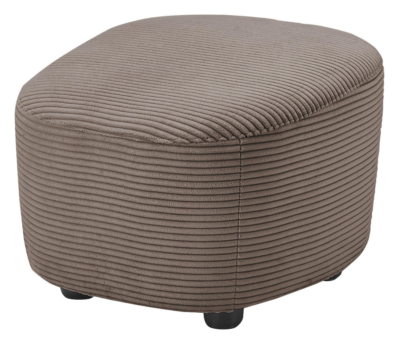 HOCKER Cord Greige - Greige/Schwarz, Design, Kunststoff/Textil (54/41/57cm) - SetOne by Musterring