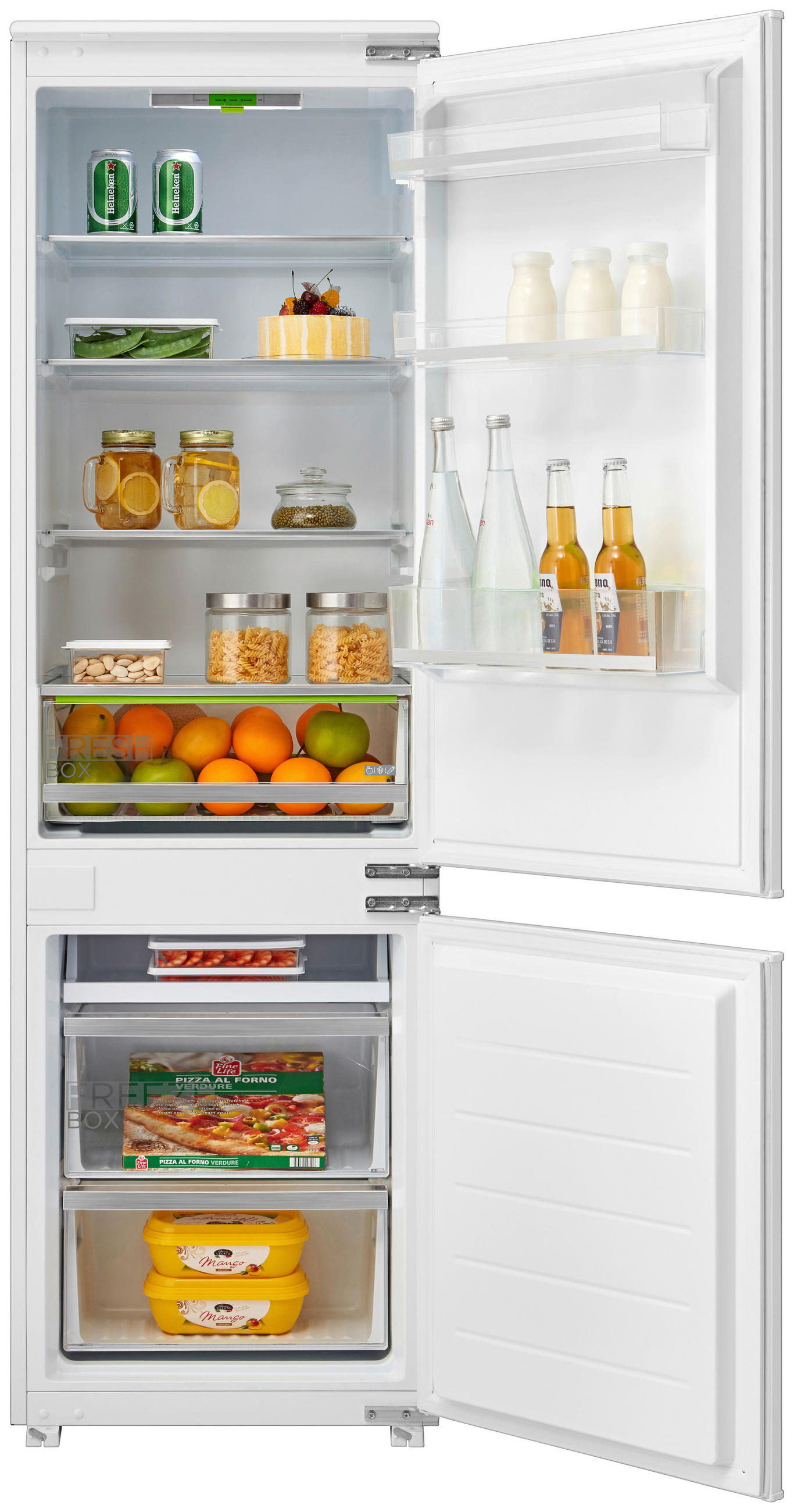 KYL-/FRYSKOMBINATION MDRE379FGE01  - vit, Basics, metall/plast (54/178,5/55cm) - Midea