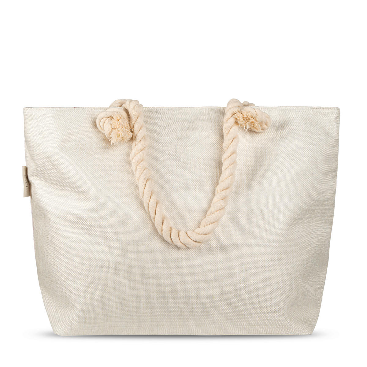 STRANDTASCHE - Taupe/Beige, KONVENTIONELL, Textil (43/60cm)