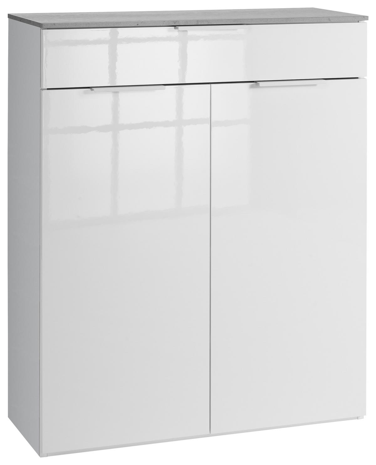 OMARA ZA ČEVLJE antracit, bela - bela/antracit, Design, kovina/leseni material (90/108/35cm) - Voleo