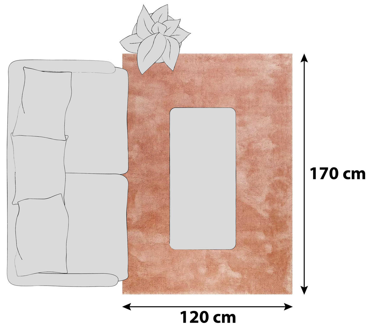 HOCHFLORTEPPICH 120/170 cm Relaxx Cognac  - Cognac, Basics, Textil (120/170cm) - Esprit