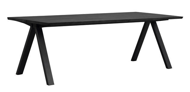 MATBORD in trä 220/100/75 cm   - svart, Design, metall/trä (220/100/75cm) - Rowico