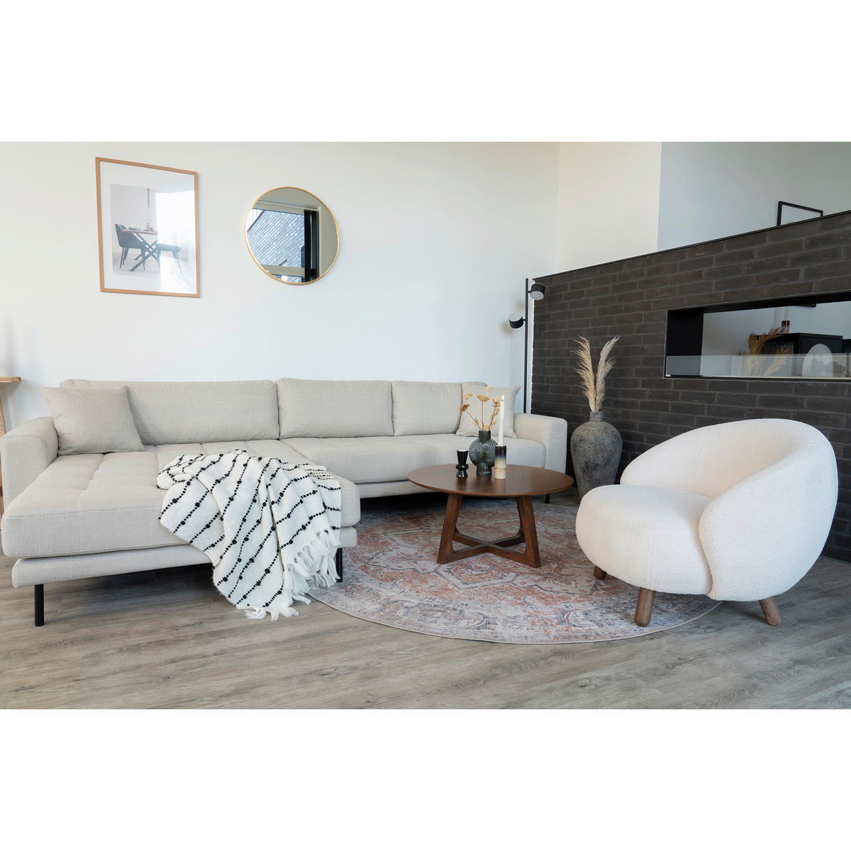 COUCHTISCH HELLERUP 75/75/36 cm rund Walnussfarben  - Walnussfarben, Design, Holzwerkstoff (75/75/36cm) - MID.YOU